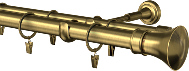 Karnisz metalowy podwójny Ø25/19mm Colosseo