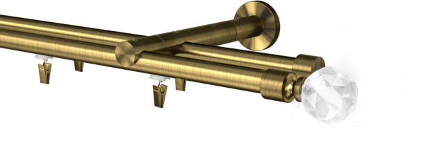 Karnisz podwójny Cristal kula