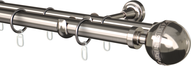 Karnisz metalowy podwójny Ø25/19mm Verso agrafka