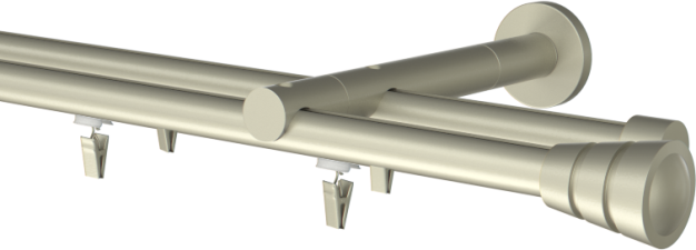 Karnisz podwójny szynowy satynowy  Fedora