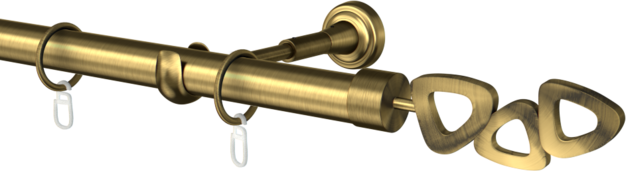 Karnisz metalowy pojedynczy fi25mm Lille  agrafka