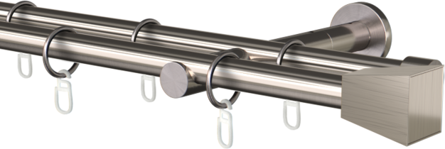 Karnisz metalowy podwójny 19mm Velia  agrafka