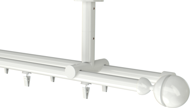 Karnisz sufitowy podwójny Corso