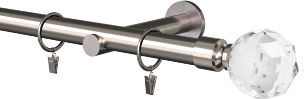 Karnisz pojedynczy metalowy fi25mm Doris