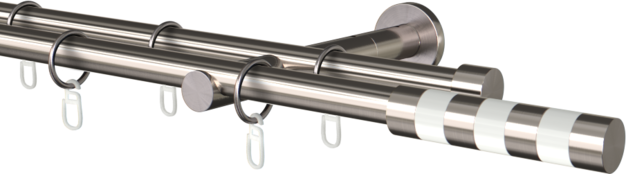 Karnisz metalowy podwójny 19mm Sigma agrafka