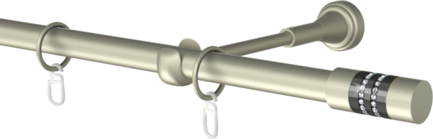 Karnisz pojedynczy metalowy Onyx  agrafka