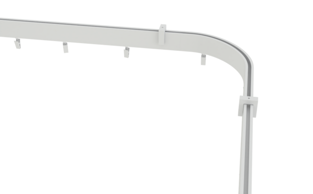 Karnisz narożny 90° apartamentowy pojedynczy sufitowy