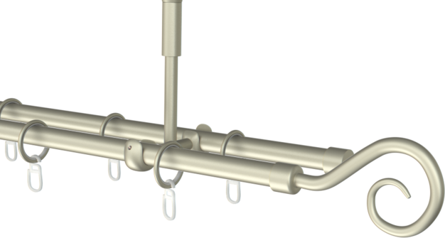 Karnisz podwójny sufitowy Hak Roma  agrafka