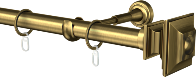 Karnisz metalowy pojedynczy fi25mm Barocco  agrafka