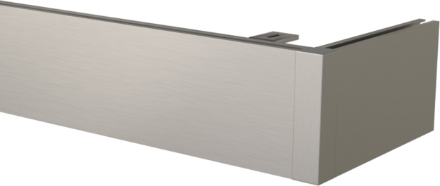 Maskownica do sufitu długa Prestige w kolorze aluminium szczotkowane