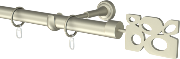 Karnisz metalowy pojedynczy fi25mm Doxa  agrafka