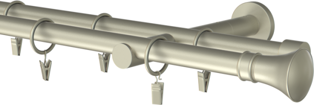 Karnisz metalowy podwójny 19mm Colosseo