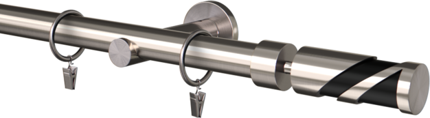 Karnisz pojedynczy metalowy fi25mm Doris