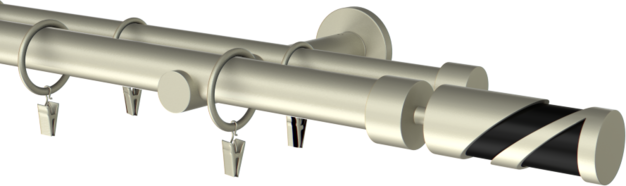 Karnisze metalowe podwójne Ø25/19mm Doris