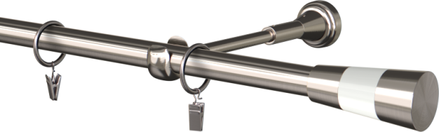 Karnisz pojedynczy metalowy Valleo biała