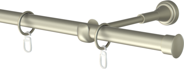 Karnisz pojedynczy metalowy Duo  agrafka