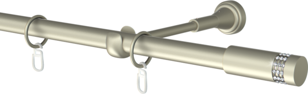 Karnisz pojedynczy metalowy Carbonera  agrafka