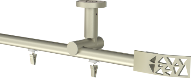 Karnisz satynowy sufitowy pojedynczy szynowy  Monaco