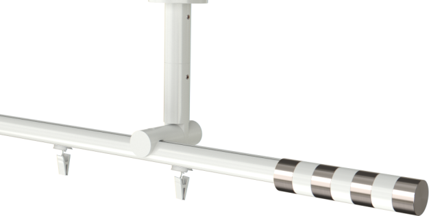 Biały karnisz sufitowy pojedynczy szynowy Sigma