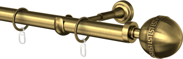 Karnisz metalowy pojedynczy fi25mm Verso  agrafka