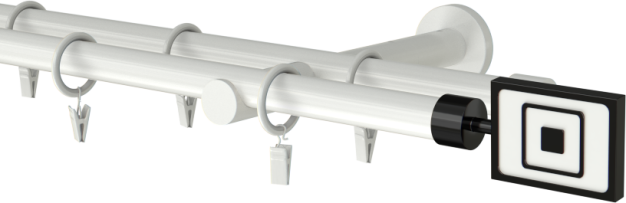 Karnisz metalowy podwójny 19mm Prime