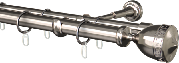 Karnisz metalowy podwójny Ø25/19mm Vesuvio  agrafka