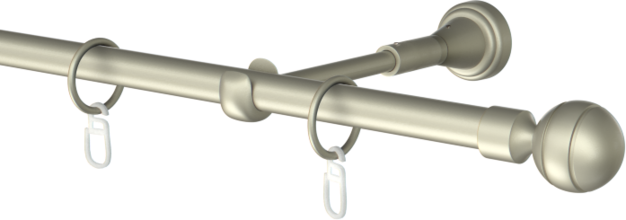 Karnisz metalowy pojedynczy 16mm Paola  agrafka