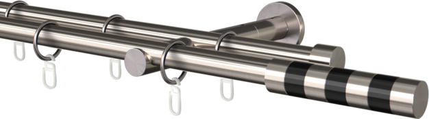 Karnisz metalowy podwójny 19mm Sigma agrafka