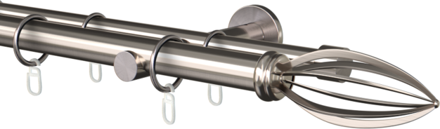 Karnisz metalowy podwójny Ø25/19mm Pantheon agrafka