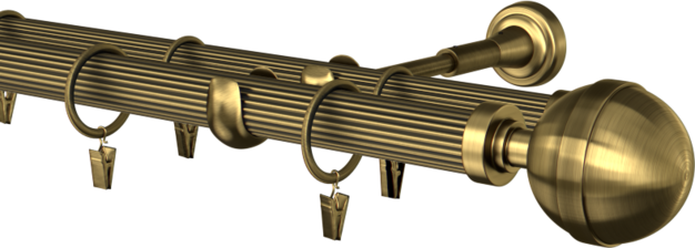 Karnisz metalowy podwójny Ø25/19mm Kalisto