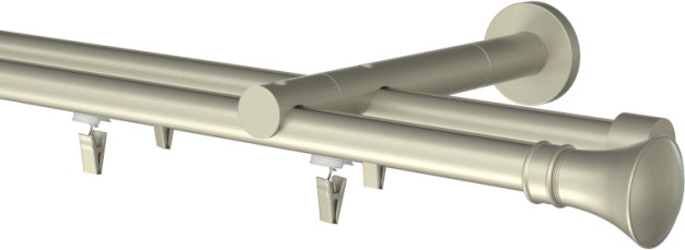 Karnisz podwójny szynowy satynowy Colosseo