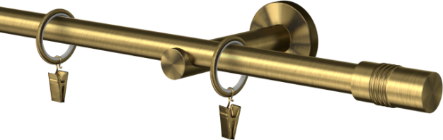Karnisz metalowy pojedynczy 16mm Cylinder