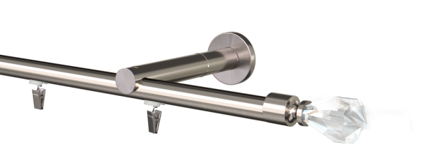 Karnisz pojedynczy szynowy Cristal