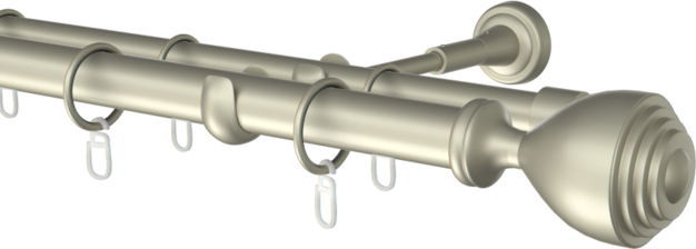 Karnisz metalowy podwójny Ø25/19mm Avanti agrafka