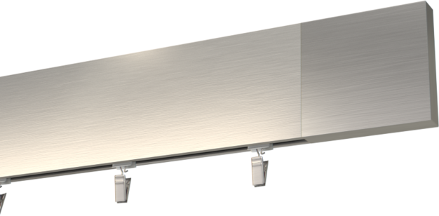 Karnisz  pojedynczy Prestige AVA w kolorze aluminium szczotkowane