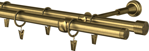 Karnisz metalowy podwójny 19mm Nobia