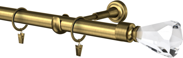 Karnisz metalowy pojedynczy fi25mm Cristal