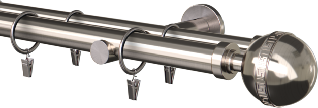 Karnisz metalowy podwójny Ø25/19mm Verso