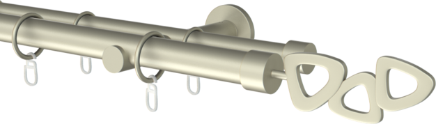 Karnisz metalowy podwójny Ø25/19mm Lille  agrafka