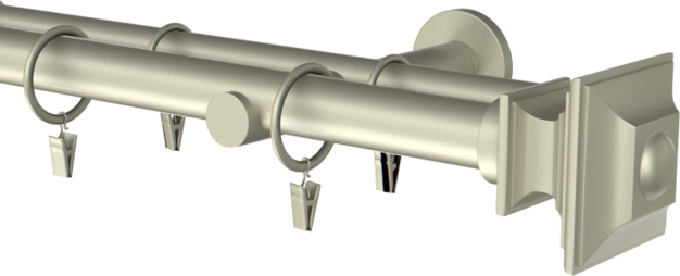 Karnisz metalowy podwójny Ø25/19mm Barocco