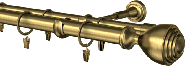 Karnisz metalowy podwójny Ø25/19mm Avanti