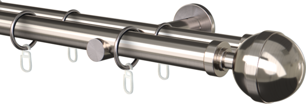 Karnisz metalowy podwójny Ø25/19mm Kalisto  agrafka