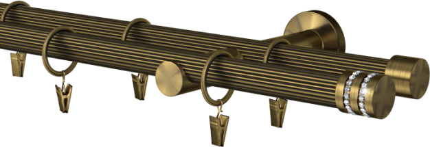 Karnisz metalowy podwójny 19mm Vesta