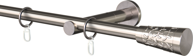 Karnisz pojedynczy metalowy  Fenix  agrafka