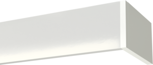 Maskownica aluminiowa biała z końcówką oddalającą o 14 cm