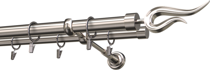 Karnisze metalowe podwójne Ø25/19mm Violo 260 cm