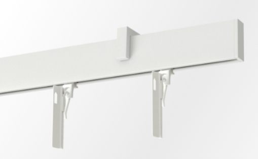 Karnisz sufitowy pojedynczy biały z flexami