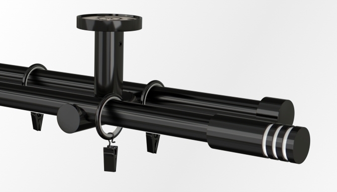 Karnisz czarny karnisz Malibu