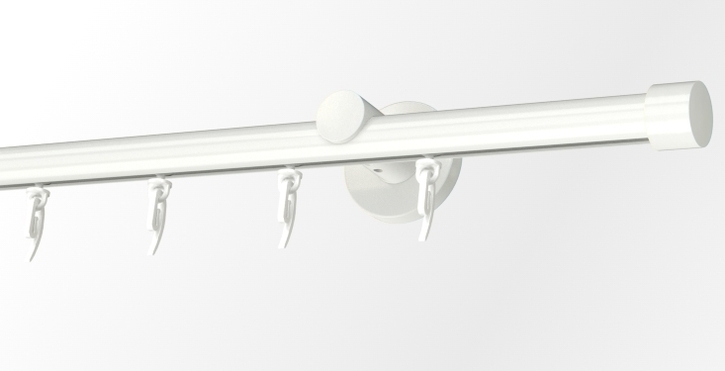 Karnisz pojedynczy szynowy, system Wave