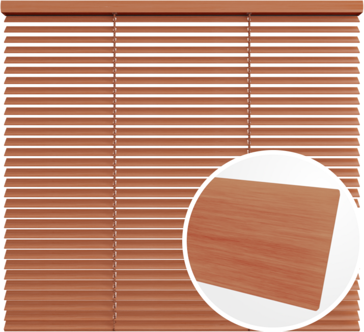 Żaluzja drewniana 25 mm<br>z drabinką sznurkową<br> 2513 DREWNO WIŚNIOWE
